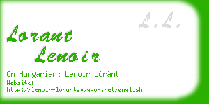 lorant lenoir business card